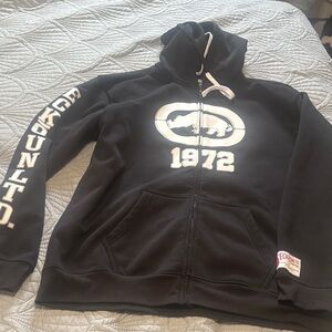 Ecko Unlimited Black Hoodie with White Logo